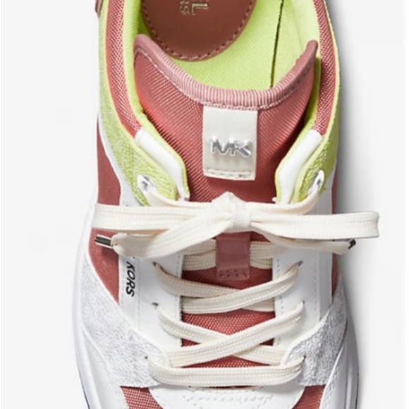 Michael Kors Women's Pink and Lime Sneakers NWOB - Picture 3 of 6